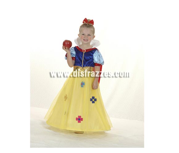 Disfraz de Blancanieves o Princesa del Bosque infantil barato para Carnavales. Talla de 3 a 4 años. Incluye sólo vestido y tocado. Éste traje es perfecto para Carnaval y como regalo en Navidad, en Reyes Magos, para un Cumpleaños o en cualquier ocasión del año. Con éste disfraz harás un regalo diferente y que seguro que a los peques les encantará y hará que desarrollen su imaginación y que jueguen haciendo valer su fantasía. 
¡¡Compra tu disfraz para Carnaval o para regalar en Navidad o en Reyes Magos en nuestra tienda de disfraces, será divertido!!
