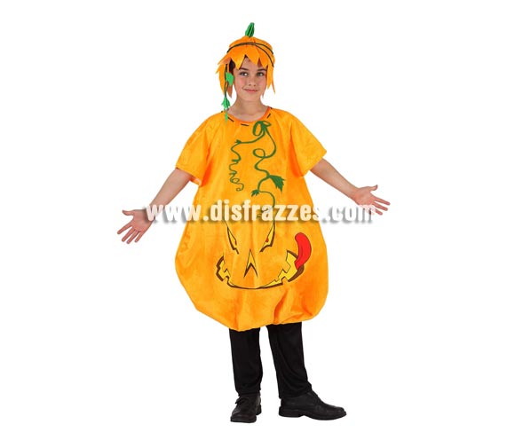 Disfraz de Calabaza para niño. Talla de 3 a 4 años. Incluye disfraz y gorro. Perfecto y original para el día de Halloween.