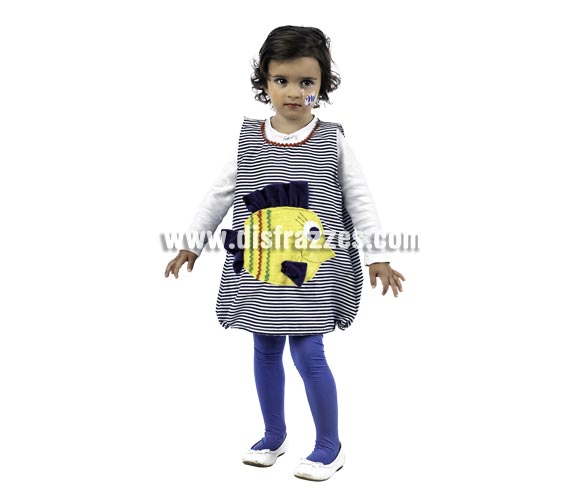 Disfraz de Natura Océano Deluxe para niñas de 3-5 años. Alta calidad, hecho en España. Incluye vestido y pompero.