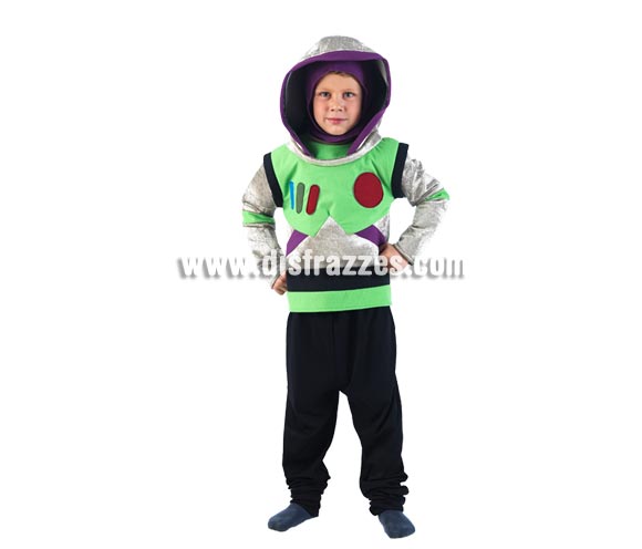Disfraz de Astronauta Deluxe para niño. Alta calidad, hecho en España. Disponible en varias tallas. Incluye camisa con capucha, pantalones NO incluidos.