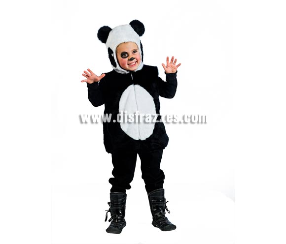 Disfraz de Oso Panda Deluxe para niños de 3-5 años. Alta calidad, hecho en España. Incluye chaqueta con gorro, pantalón No incluido.