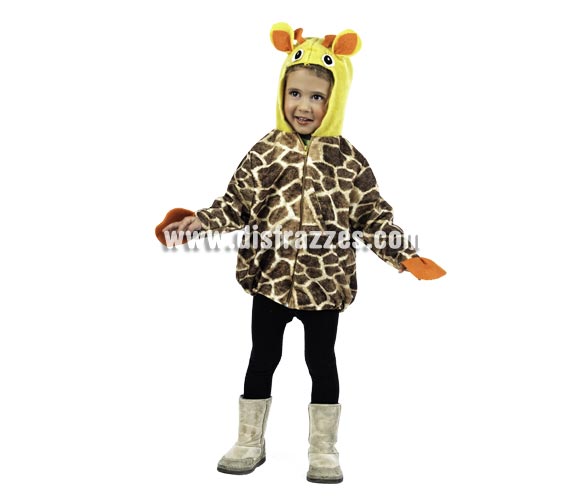 Disfraz de Jirafa Deluxe para niños de 3-5 años. Alta calidad, hecho en España. Incluye chaqueta con gorro. Medias NO incluidas.