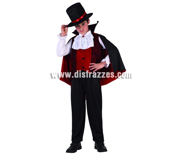 Disfraz de Vampiro para niño. Talla de 3 a 4 años. Incluye disfraz completo. Serie calidad ORO.