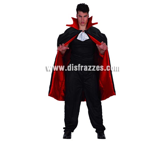 Capa de Vampiro para adulto. Talla única. Incluye sólo la capa con pequeña pechera.