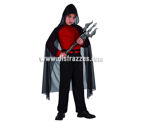 Disfraz de Guardian del Infierno para niño. Talla de 10 a 12 años. Incluye traje completo. Tridente NO incluido, podrás verlo en la sección de Complementos.