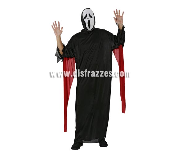Disfraz de Fantasma adulto para Halloween. Talla M-L = 52/54. Incluye disfraz y mascara. Disfraz de Scream adulto para Halloween.