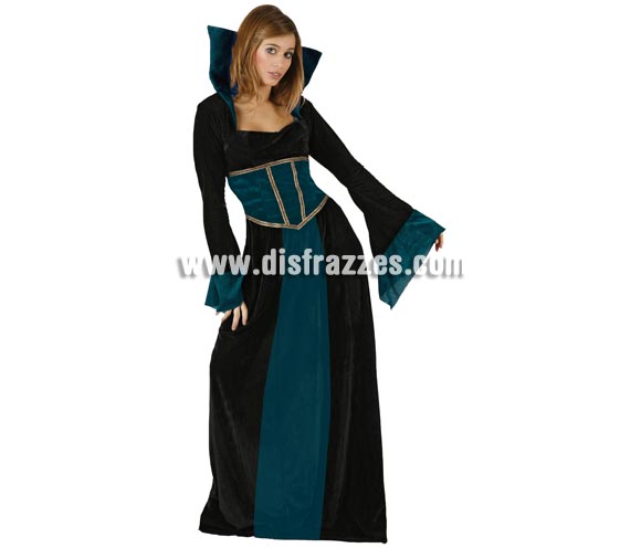 Disfraz de Reina Vampiresa para mujer. Talla standar M-L = 38/42. Incluye vestido completo.