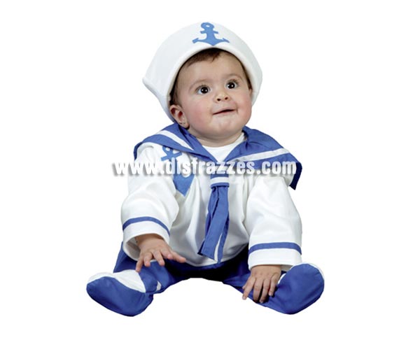 Disfraz barato de Marinero bebé para Carnaval. Talla de 6 a 12 meses. Incluye gorro, cuello y mono. Éste disfraz de Carnaval es ideal para divertirse en las Fiestas de Carnavales tan divertidas y estrambóticas como siempre y que cada vez se celebran en más Pueblos, Villas  y Ciudades, tanto en la calle como en Pubs, Discotecas, Casas particulares, Restaurantes o Colegios y disfrazándote con un traje de Carnaval ayudarás a crear ese ambiente Carnavalesco, tan divertido, multicolor y variopinto que a todos nos fascina y nos divierte.
¡¡Compra tu disfraz para Carnaval en nuestra tienda de disfraces, será divertido!!
