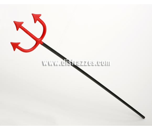 Tridente Demonio de plástico de 123 cm para Halloween. 
