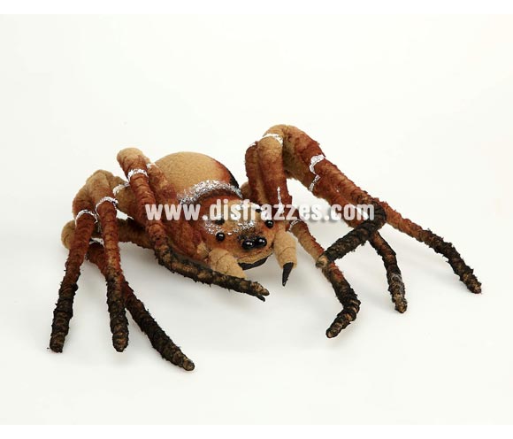 Araña marrón de 50 cm para decoración de Halloween.