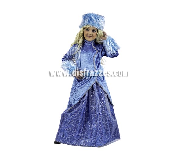 Disfraz de Princesa de Rusia Deluxe para niña. Alta calidad, hecho en España. Disponible en varias tallas. Inlcuye vestido y gorro.