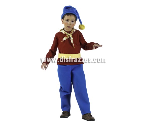 Disfraz de Elfo Deluxe para niño. Alta calidad, hecho en España. Disponible en varias tallas. Incluye camisa, pantalón, cinturón, pañuelo y gorro.