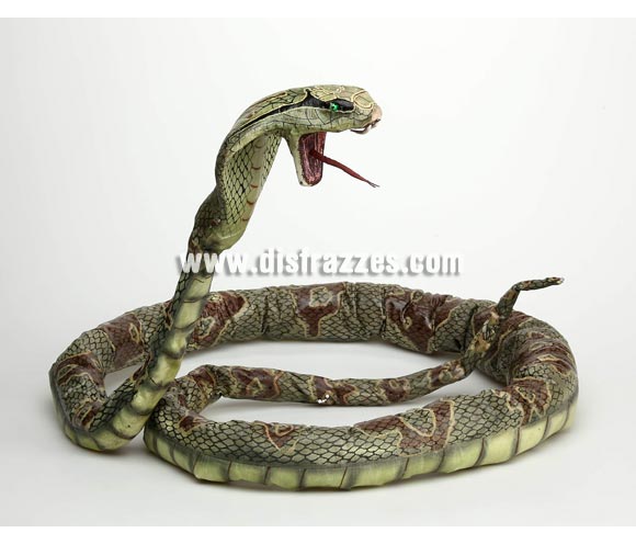 Serpiente Cobra gigante de 3 metros ideal para decoración de Halloween.
