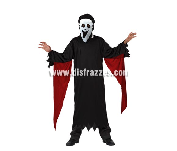 Disfraz de Fantasma Scream para niño. Talla de 5 a 6 años. Incluye túnica y máscara.