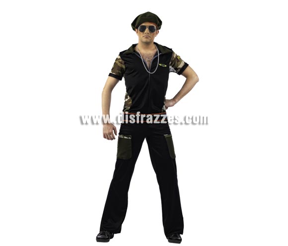 Disfraz de Guerrillero Deluxe para hombre. Alta calidad, hecho en España- Disponible en varias tallas. Incluye camisa, pantalón y gorro. Gafas y colgante No incluidos, podrás encontrar en nuestra sección de Complementos.