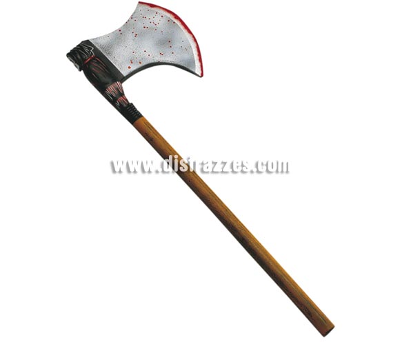 Hacha con sangre de 63 cm para Halloween.