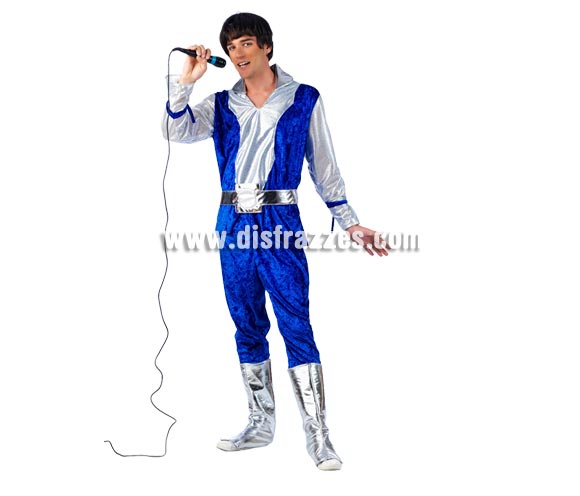 Disfraz de Musical Bill Deluxe para hombre. Alta calidad, hecho en España. Disponible en varias tallas. Incluye camisa, pantalón y botas. Peluca y micrófono NO incluido, podrás encontrar pelucas en nuestra sección de Complementos.