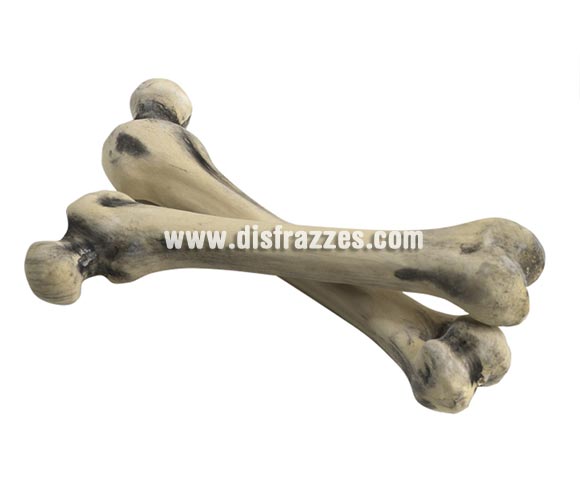 Huesos decoración de Halloween de 21 cms. (el precio incluye 2 uds.). También sirve como Complemento de tu disfraz de Halloween, o para un disfraz de Troglodita o Cavernícola para llevar en la mano. 