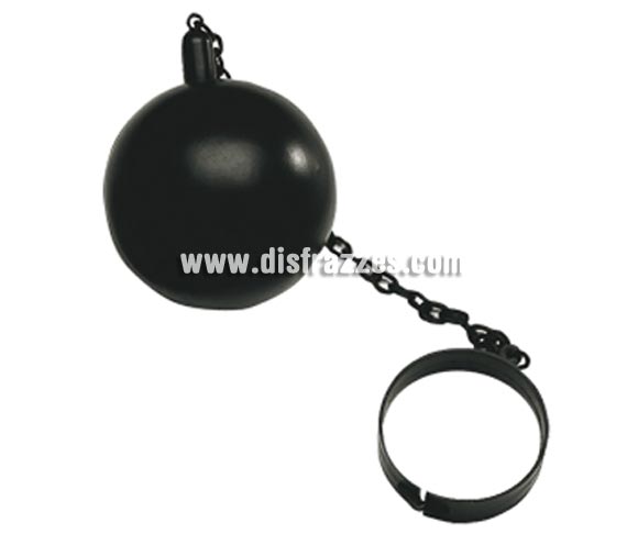 Bola de Preso de 15 cm de diámetro. Perfecta como complemento de tu disfraz de Presidiario o Presidiaria y para Halloween.