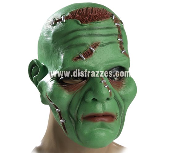 Máscara de Franki de látex para Halloween. Máscara de Frankestein.