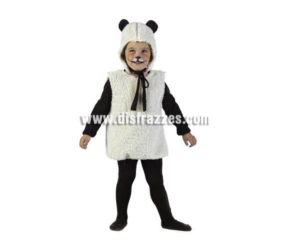 Disfraz de Ovejita Deluxe para niños de 3-5 años. Alta calidad, hecho en España. Incluye vestido y gorro. Camisa y medias No incluidas.