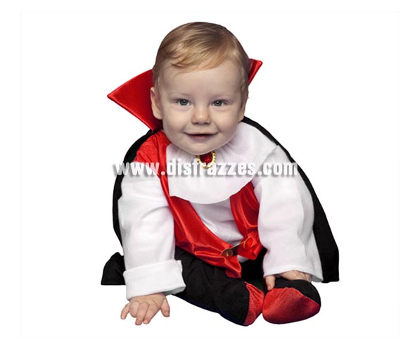 Disfraz de Drácula bebés de 6 a 12 meses para Halloween. Incluye disfraz completo.