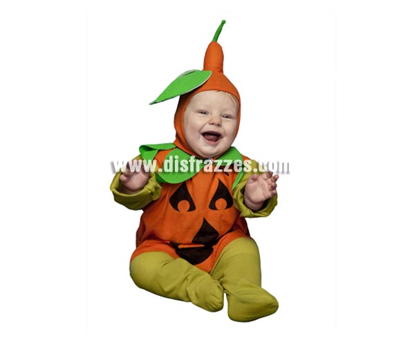 Disfraz de Calabaza bebé de 6 a 12 meses para Halloween.