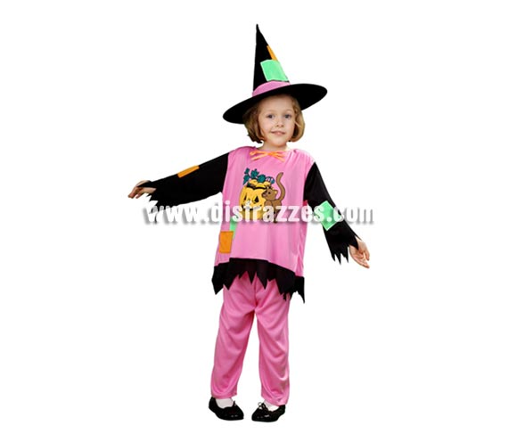 Disfraz de Bruja o Brujilla para niñas de 1 a 2 años en Halloween.