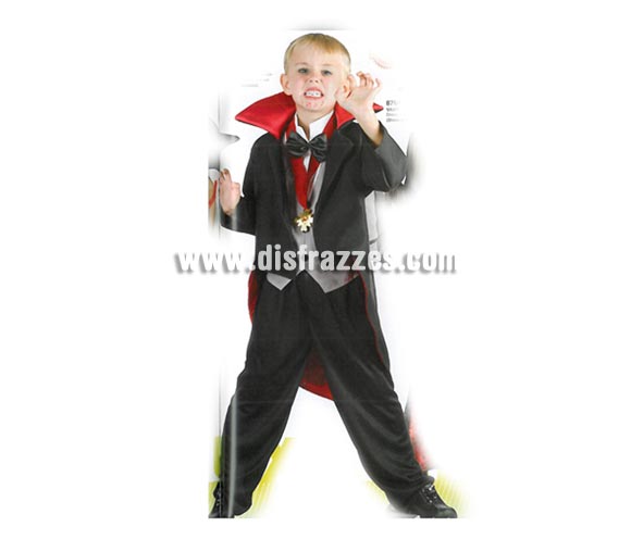 Disfraz barato de Vampiro para niños en Halloween. Talla de 10 a 12 años.