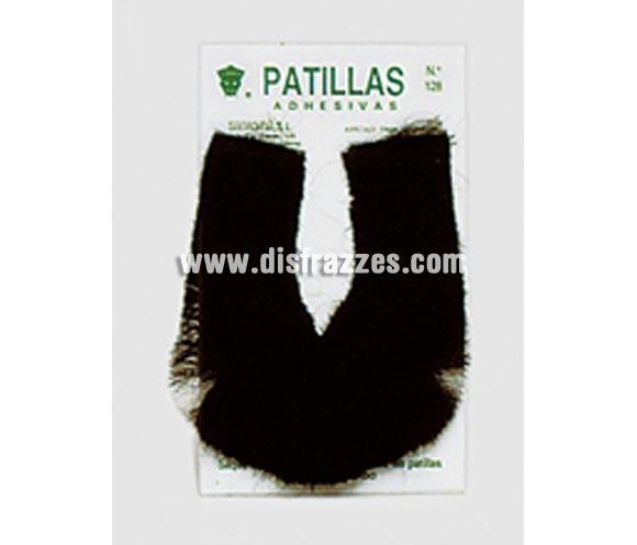 Patillas adhesivas negras.