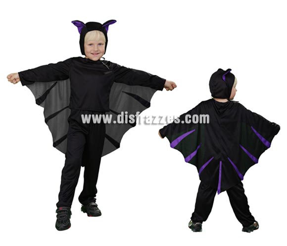 Disfraz de Murciélago para niños de 3 a 4 años para Halloween.