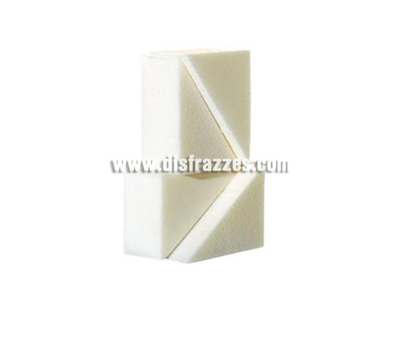 Latex Make-up Sponges (esponjas para maquillaje de látex) se usan principalmente para propósitos cosméticos y creación de semblantes, para aplicar Crème Make-up (Pure), Foundation y Camouflage Make-up (Pure). Blister de 4 esponjas.
La esponja tiene forma triangular.
Aplicación
La forma de las Latex Make-up Sponges (esponjas) las hace excelentes para maquillar partes difíciles de alcanzar y perfectas para un trabajo fino de maquillaje.
Por razones higiénicas, no utilice la misma esponja para más de una persona.

Limpieza
Cada vez que utilice la esponja lávela a mano, y luego en la lavadora a una temperatura de 60°C. Use una bolsa especial para lavar o bien una funda para proteger tanto a la lavadora como a las esponjas de látex. 