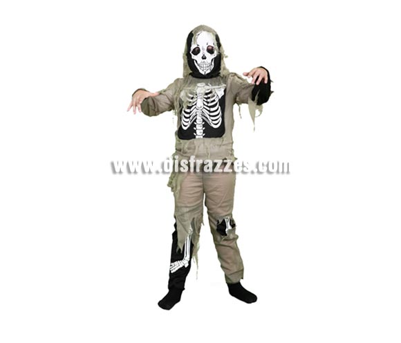 Disfraz de Esqueleto para niños de 5 a 6 años. Perfecto para Halloween.