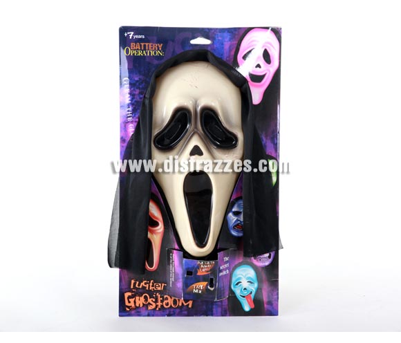 Máscara de Scream con luz para Halloween.