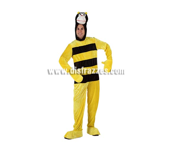 Disfraz de Abeja para hombre. Incluye mono y gorro.