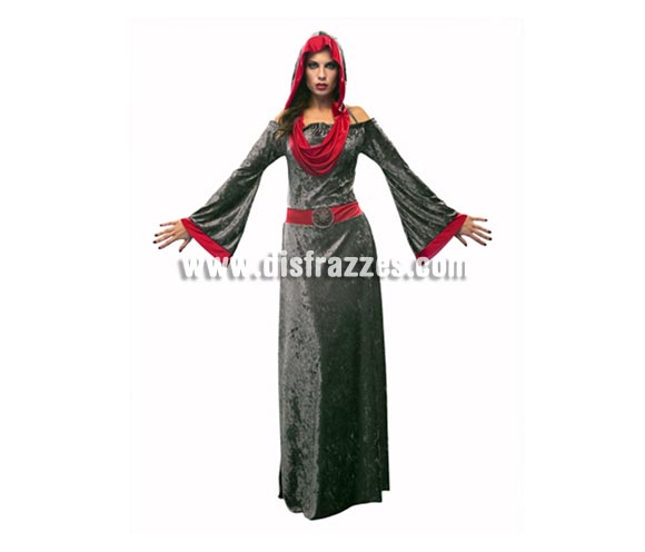 Disfraz de Lady Muerte para mujer. Talla Standar M-L = 38/42. Incluye vestido con capucha. Disfraz muy, muy elegante para Halloween.