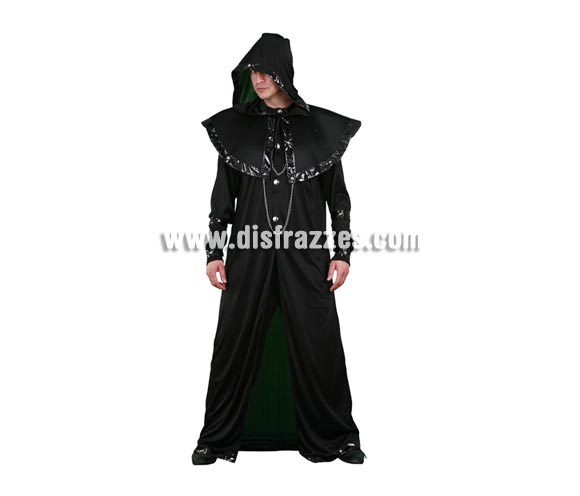 Disfraz de Dr. Muerte para hombre. Talla Standar = 52/54. Incluye túnica con capucha y brazaletes.