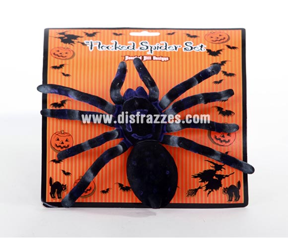 Araña grande de 15cm para decoración de Halloween.