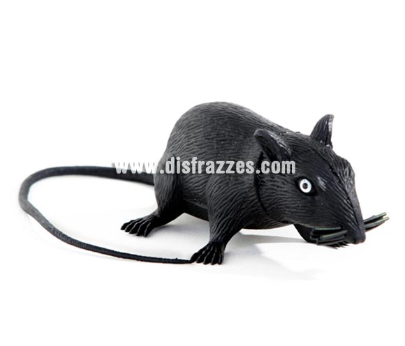 Rata PVC para Halloween, 41 cm. Ideal para crear una decoración terrorífica en Halloween.