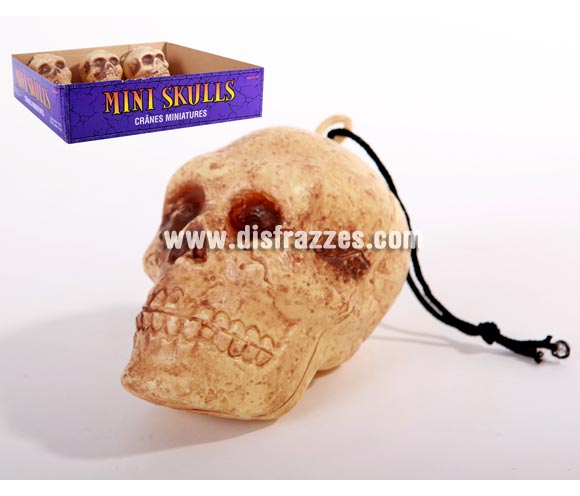 Craneos de Calaveras para colgar en Halloween de 8 cm. Precio por unidad, se venden por separado.