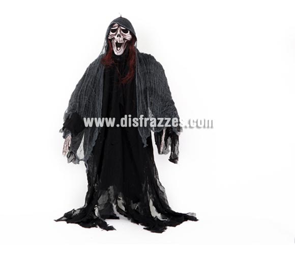 Fantasma negro 120cm para colgar y crear un ambiente de Halloween perfecto para la ocasión.