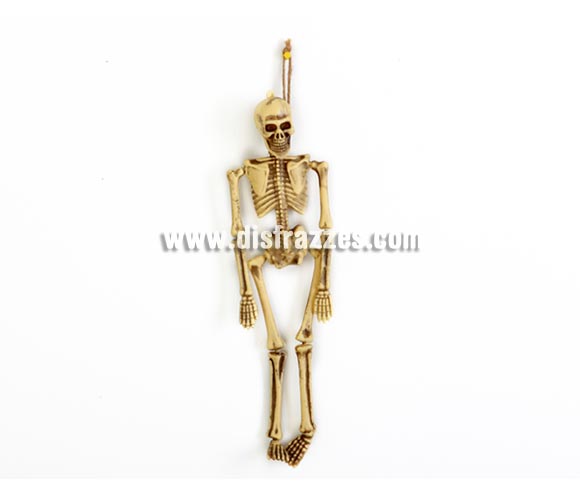 Esqueleto colgante para decorar en Halloween, 49x18cm.