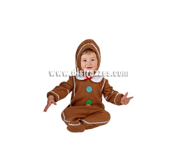 Disfraz de Galleta para bebés de 6 a 12 meses. Incluye mono y gorro.