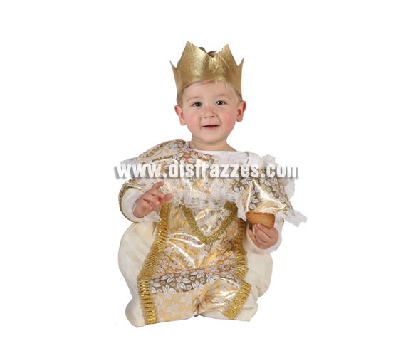 Disfraz de Rey Mago Bebe de 1 a 6 meses. Incluye traje y corona.