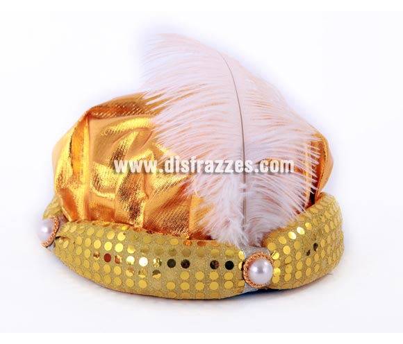 Sombrero de Príncipe Sudan o Paje Real. Talla Universal adultos. Perfecto como Turbante de Paje Real de los Reyes Magos en Navidad.