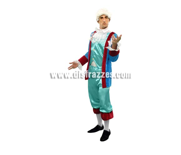 Disfraz de Lord Xavier para hombre. Talla standar M-L = 52/54. Incluye cahqueta, pantalón y pechera. Disfraz de Lord de Época para hombre.