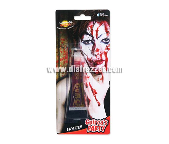 Sangre líquida especial para maquillarse en Halloween. Fácil de quitar.