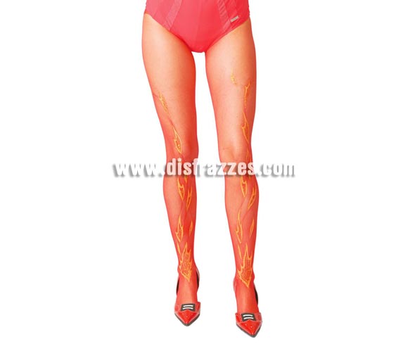 Pantys o medias de Fuego para mujer. Talla Standar de mujer adulta.