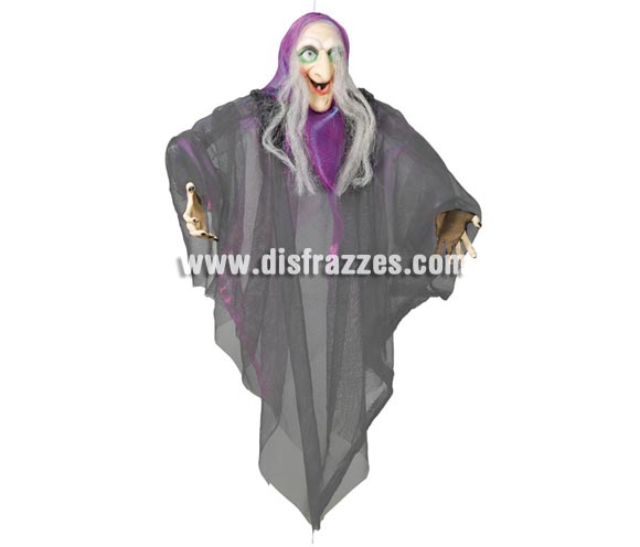 Colgante decorativo Bruja para Halloween, 60cm.