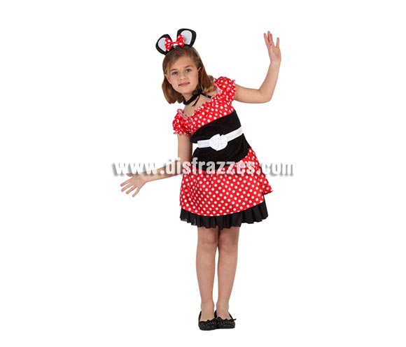 Disfraz de Ratoncita para niñas de 3 a 4 años. Incluye vestido y diadema.